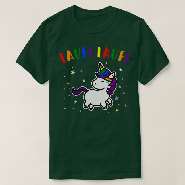Camiseta Laufi Laufi Running Runner Jogger Unicorn Running (Frente do Design)