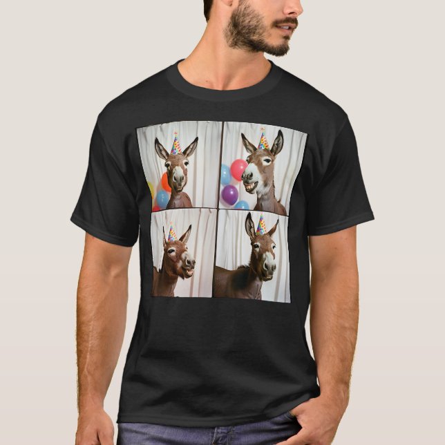 Camiseta Laughing Donkey Face Farmyard Animal Happy Donkey  (Frente)