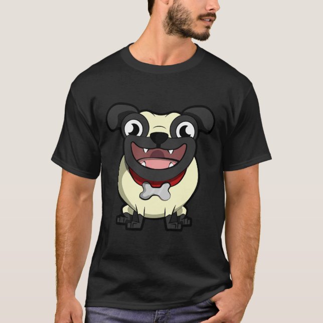 Camiseta Laughing Pug Premium Scoop 468 (Frente)