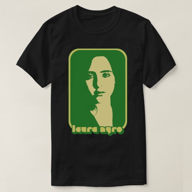 Camiseta Laura Nyro Retro 70s Estilo Ventilador Art Design  (Frente do Design)
