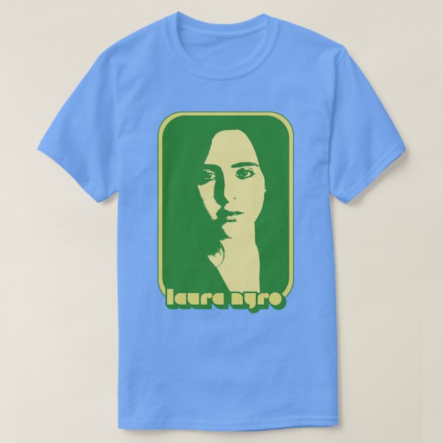 Camiseta Laura Nyro Retro 70s Estilo Ventilador Art Design  (Frente do Design)