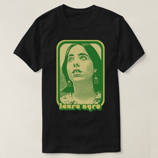Camiseta Laura Nyro Retro 70s Style Fan Art Design (Frente do Design)