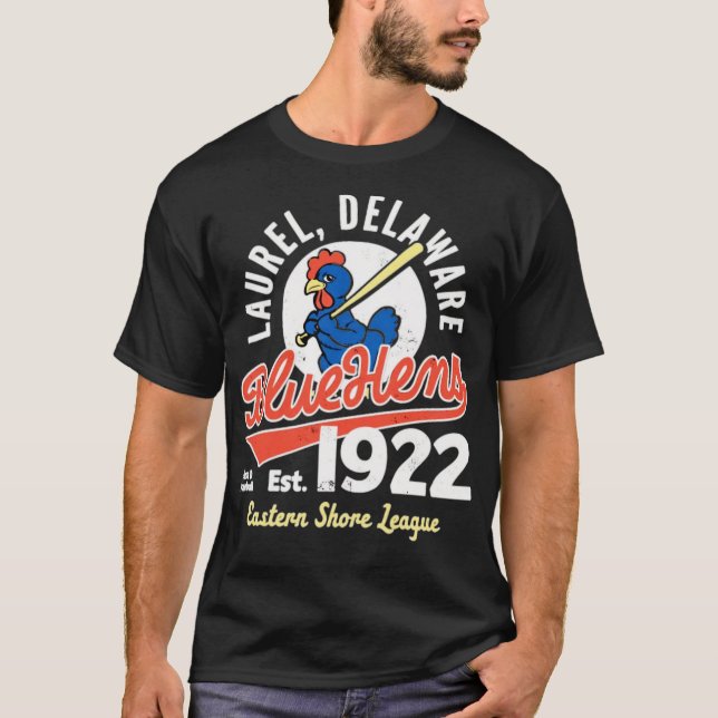Camiseta Laurel Blue Hens - Delaware - Antiga Equipe Base E (Frente)