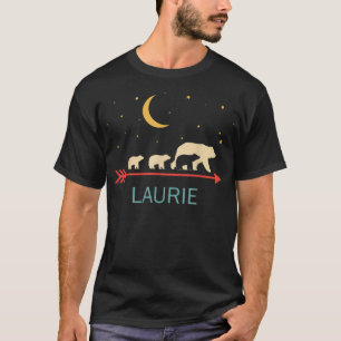 Camiseta Laurie Name Gift Personalizado Mama Bear Com 3 Cub