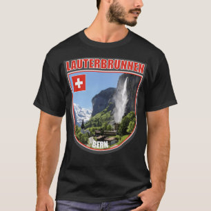 Camiseta Lauterbrunnen Waterfall Bern Alps Suíça