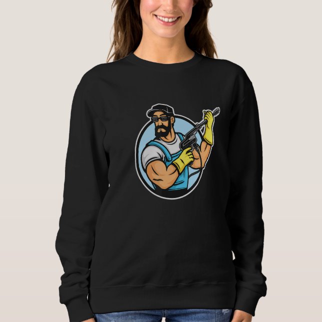 Camiseta Lava-Cara de força lava-louça (Frente)