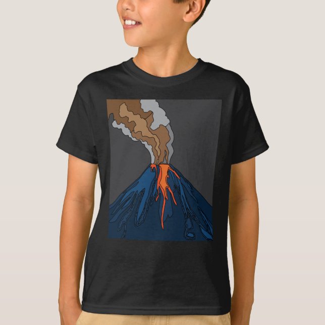 Camiseta Lava de Erupção Vulcânica e Erupção Vulcânica (Frente)