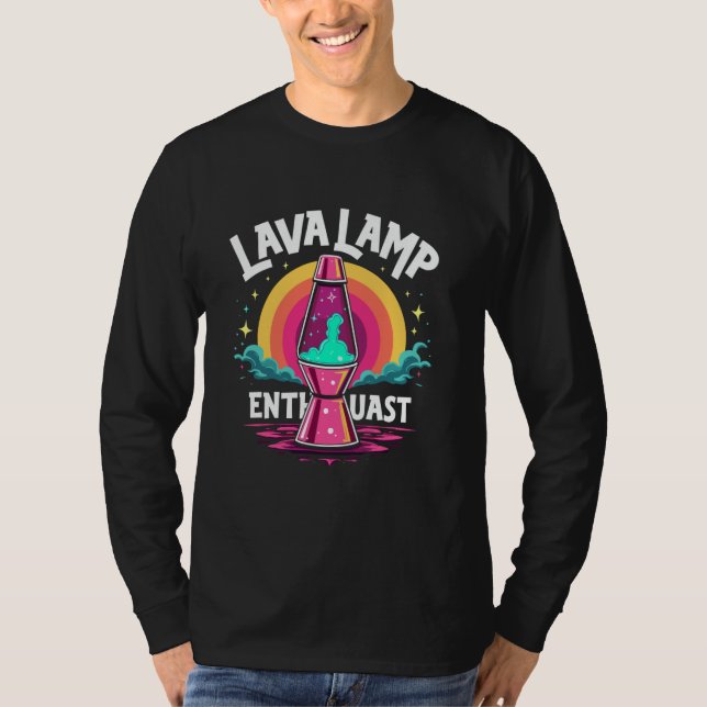 Camiseta Lava Lamp Retro Aesthetic Psychedelic Groovy Vibes (Frente)