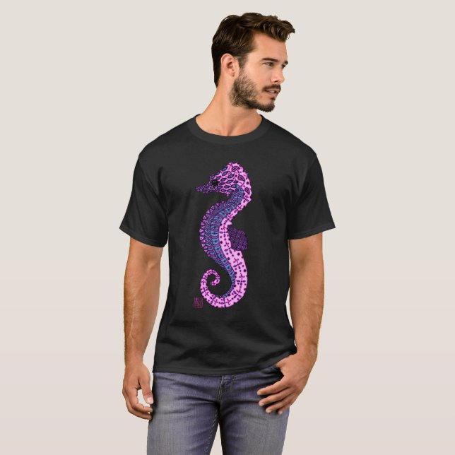 Camiseta Lavanda bonito Zen Tangle Arte oceânica (Frente Completa)