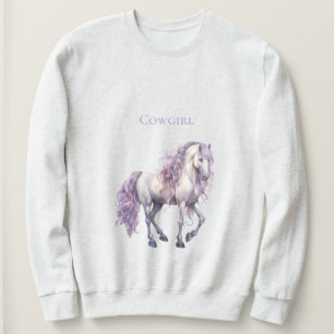 Camiseta Lavanda Branca de Cavalo Floral