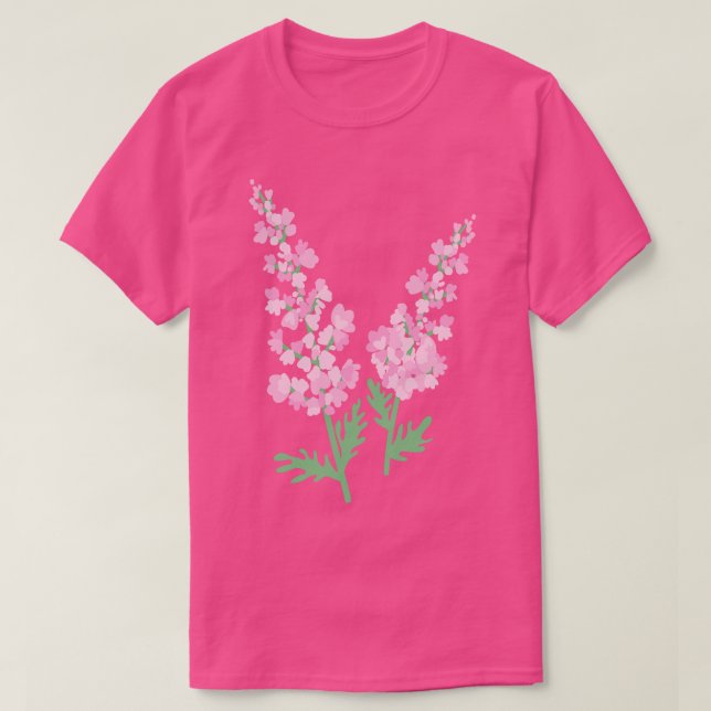 Camiseta Lavanda Colorida Bonita (Frente do Design)