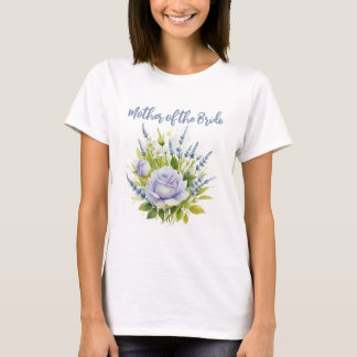 Camiseta Lavanda de aquarelas Flores selvagens
