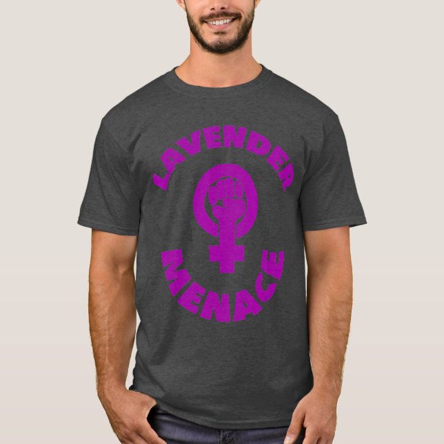 Camiseta Lavanda Menace Feminista LGBT Radfem (Frente)