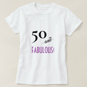 Camiseta Lavanda retro 50 e FABULOSO! 50th Aniversário