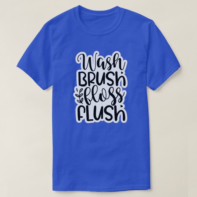 Camiseta Lavar a descarga do fio do pincel01 (Frente do Design)
