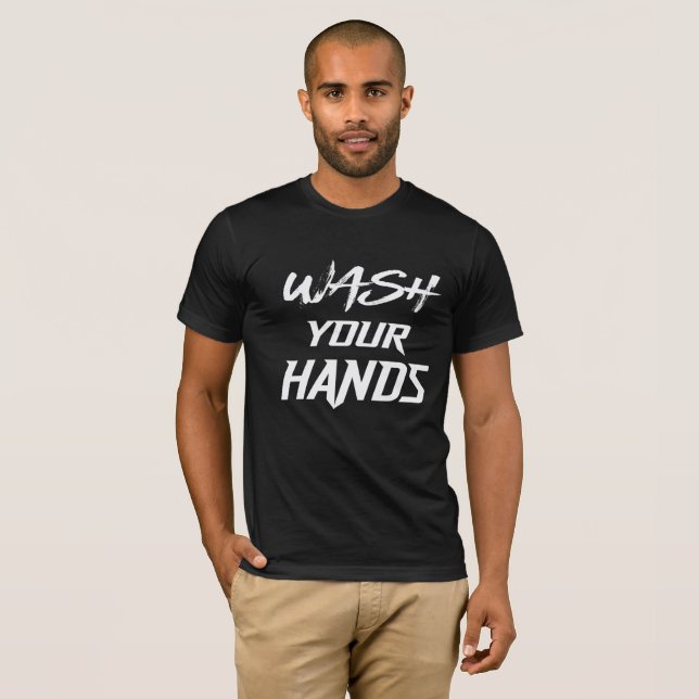 Camiseta lave sua mão (Frente Completa)