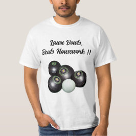 Camiseta Lawn Bowls Bebe Engraçada Com O Trabalho Doméstico