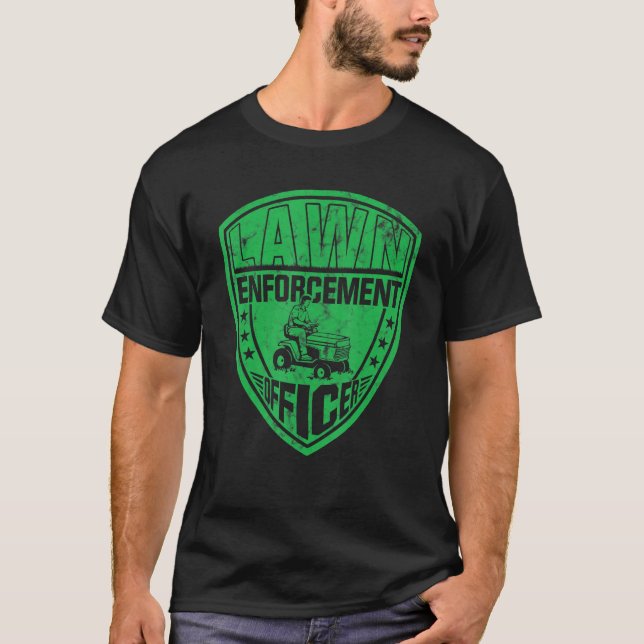 Camiseta Lawn Enforcement Officer Mowing Life Mower Dad (Frente)