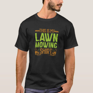 Camiseta Lawn Mears Lawnmower Landscaper Grass Cutando Gar