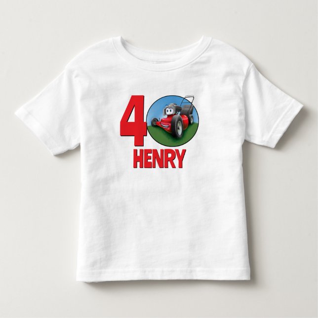 Camiseta Lawn Mower Birthday (Frente)