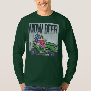 Camiseta Lawn Mowing Dad Mow Beer Funny Grass Machine