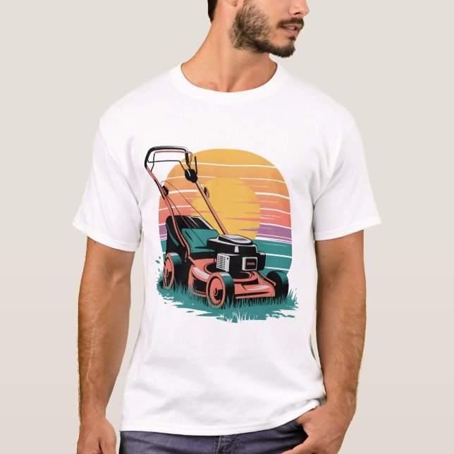 Camiseta Lawnmower Sunset (Frente)