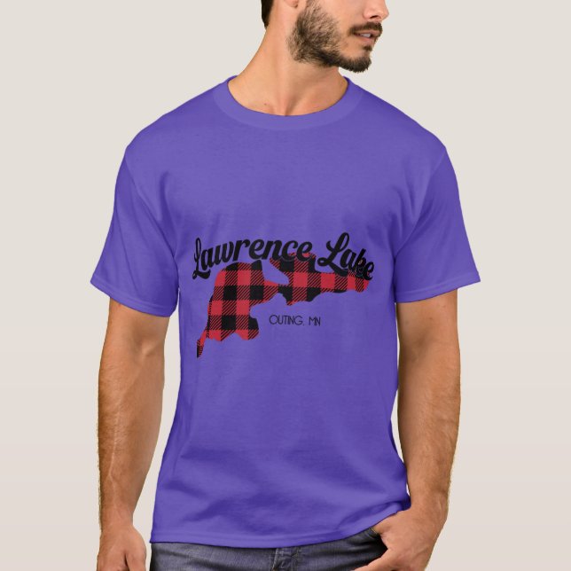 Camiseta Lawrence Lake Outing MN Plaid Oversized (Frente)