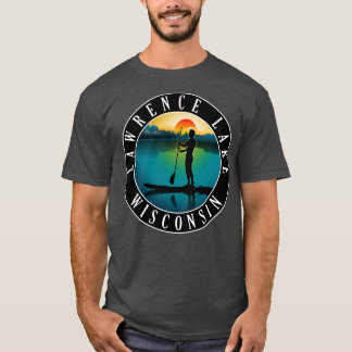 Camiseta Lawrence Lake Wisconsin Paddleboard