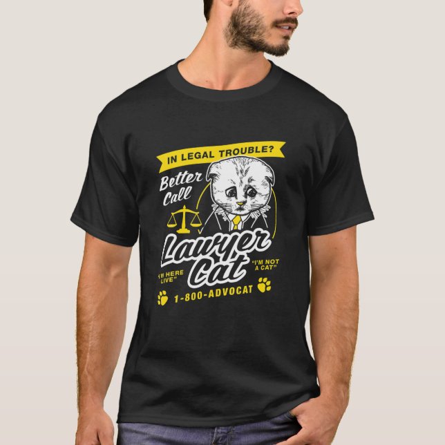 Camiseta Lawyer Cat - Não sou um Filtro de Gatinhos (Frente)