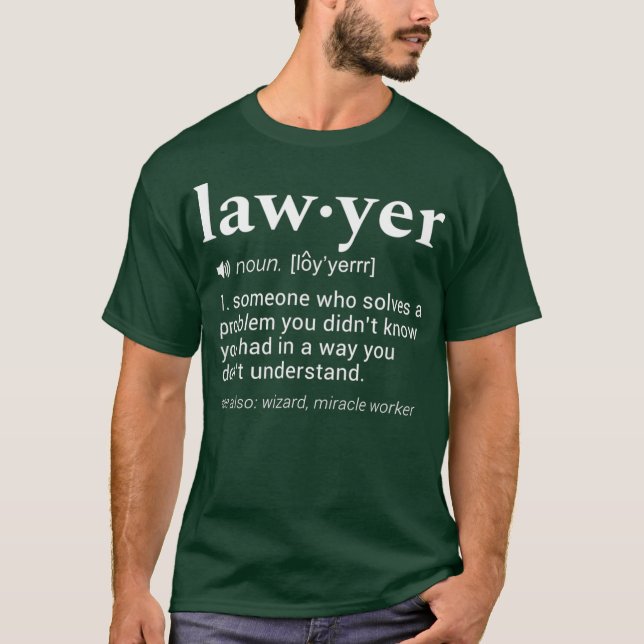Camiseta Lawyer Dictionary Definition Funny Gag Design (Frente)