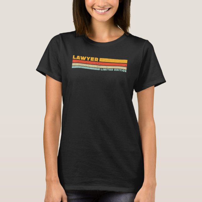 Camiseta Lawyer Retro Career Job Title  Profession Worker (Frente)