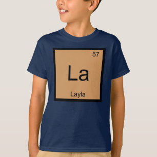 Camiseta Layla Nome Elemento Químico Tabela Periódica