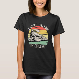 Camiseta Layout de Ferrovia Modelo Antiga Locomotiva T