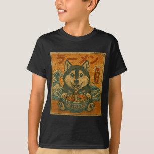 Camiseta Lazer Kawaii Ramen Husky Macarrão Japonês Husky Ea
