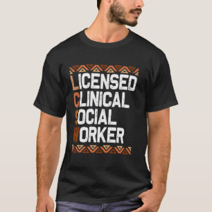 Camiseta LCSW Mês da História Negra Assistente Social Clíni