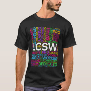 Camiseta Lcsw Social Worker Word Cloud Tal Health