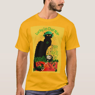 Camiseta Le Chat Noir Dia de São Patrício Clover