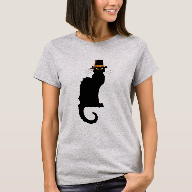 Camiseta Le Chat Noir Thanksdando Pilgrim Hat (Frente)