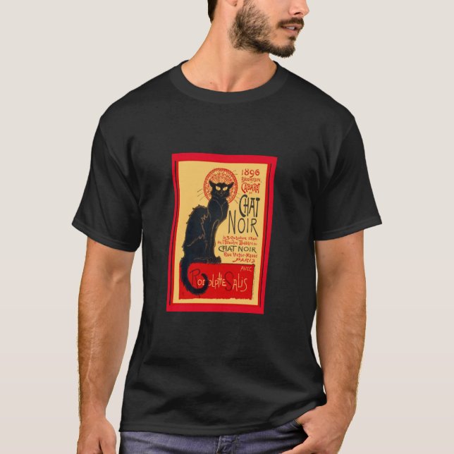Camiseta Le Chat Noir, The Black Cat, Art (Frente)