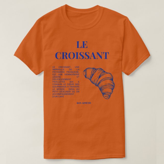 Camiseta Le Croissant French Paistry TShirt (Frente do Design)