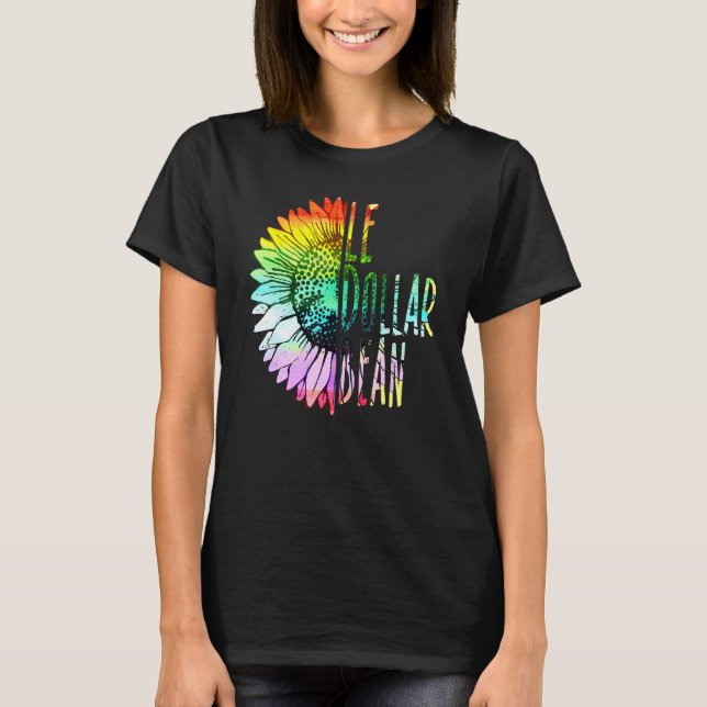Camiseta Le Dollar Bean Sunflower Arco-íris Decoração Lésbi (Frente)