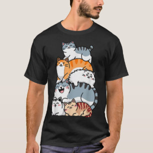 Camiseta Le Dos Gatos Kitty Engraçados Amante De Gatos Fofo