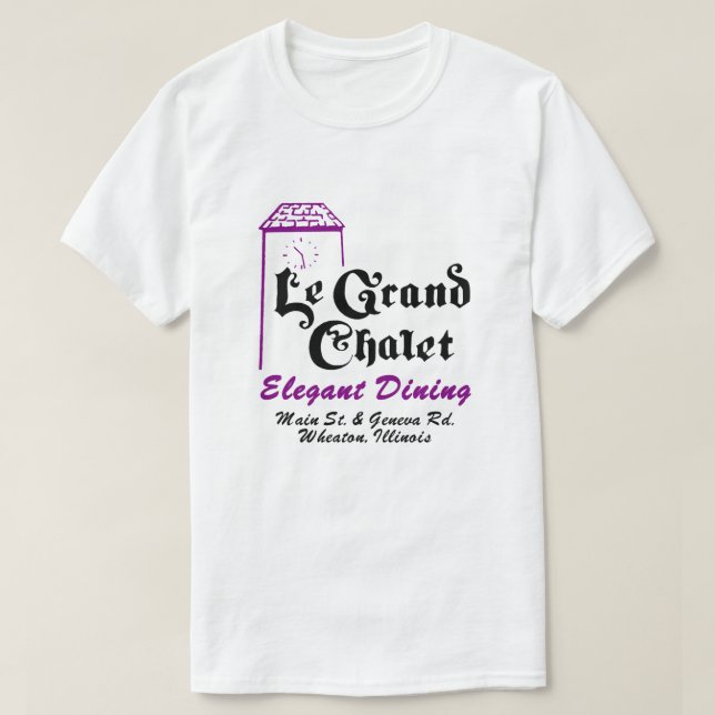 Camiseta Le Grand Chalet Restaurant, Wheaton, Illinois (Frente do Design)