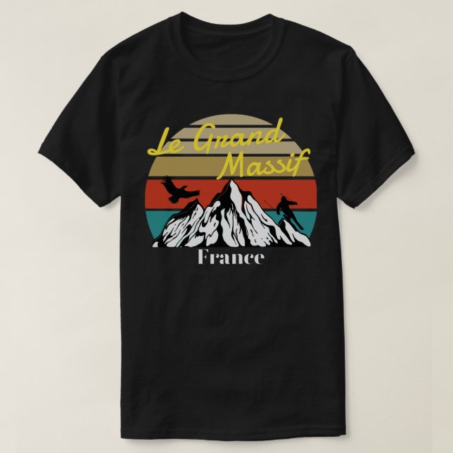 Camiseta Le Grand Massif ski França (Frente do Design)