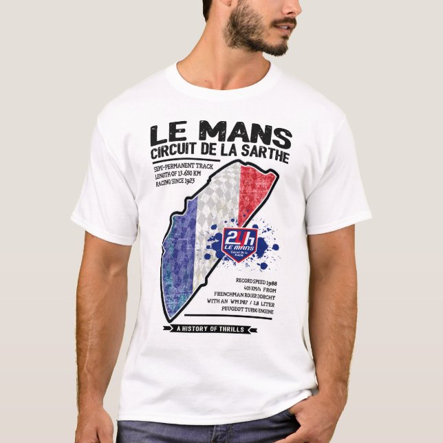 Camiseta Le Mans Circuit - History Of Thrills (Frente)
