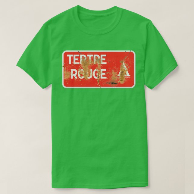 Camiseta Le Mans Tertre Rouge Rusty Campsite Sinal (Frente do Design)