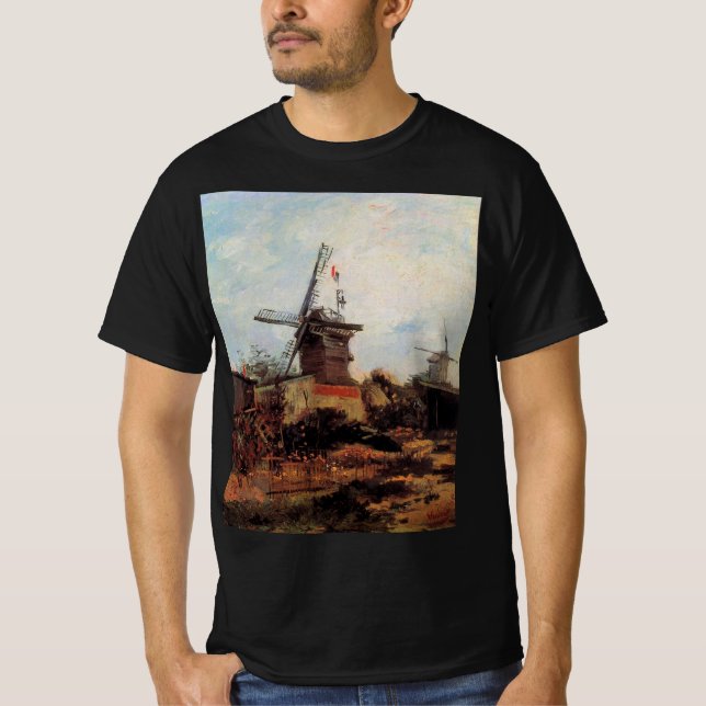 Camiseta Le Moulin de Blute Fin por Vincent van Gogh (Frente)