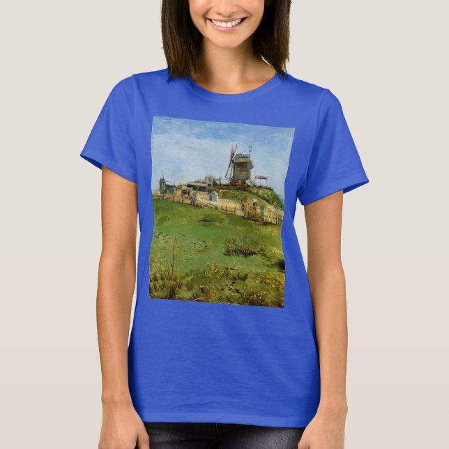 Camiseta Le Moulin de la Galette por Vincent van Gogh (Frente)