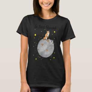Camiseta Le Petit Renard Fox Moon Space Planets Fa