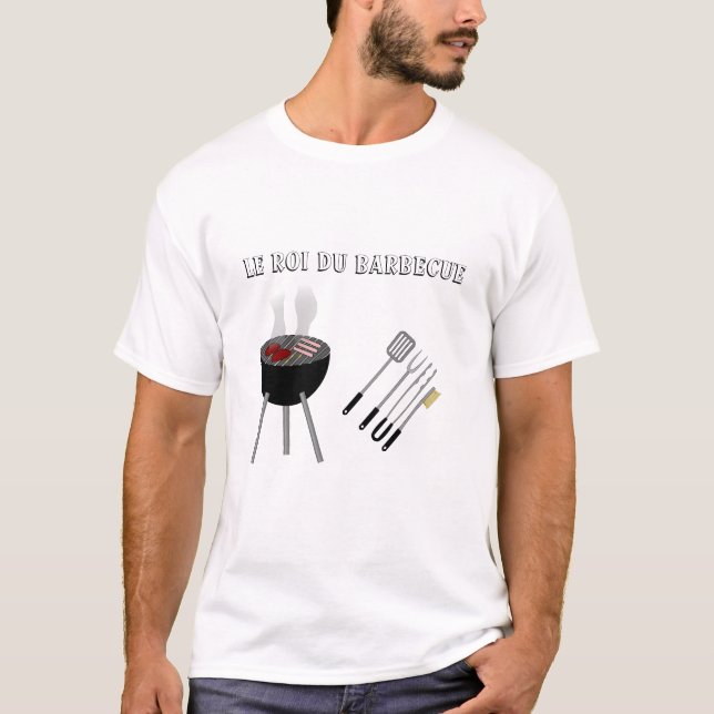 Camiseta Le roi du barbecue personnalisable (Frente)